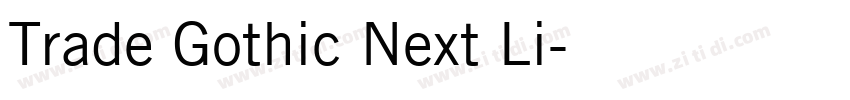 Trade Gothic Next Li字体转换